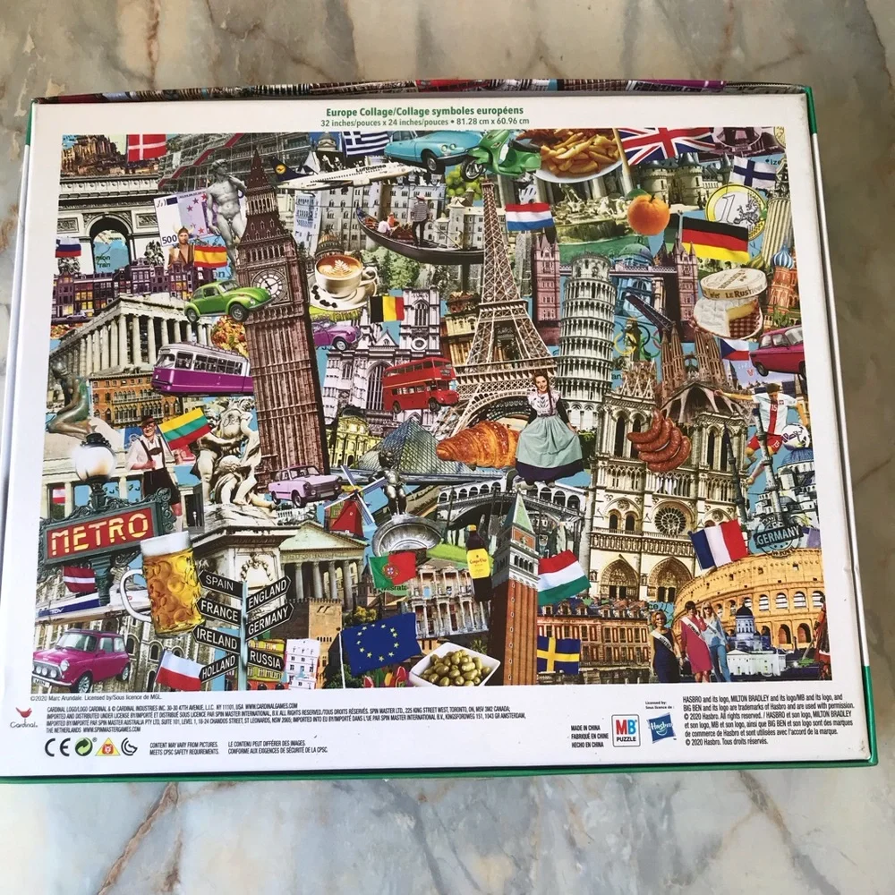 Europe Collage Time 1500 Piece Puzzle